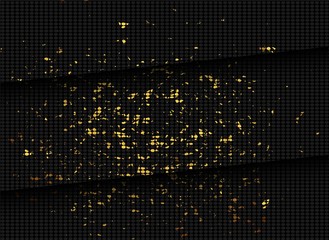 Abstract gold and black shiny vector background.