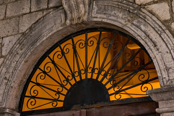 Decorative forged decoration over the door