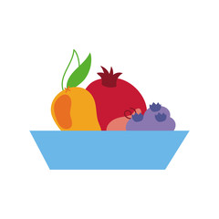 bowl with fresh fruits icons