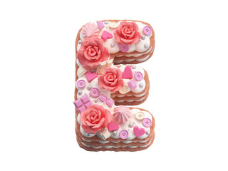  Сake with roses font