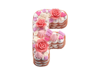  Сake with roses font