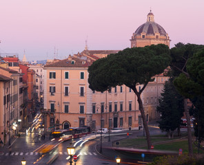 Fototapeta na wymiar Rome, Italy - Jan 2, 2020: Piazza d'Aracoeli, in Rome, Italy