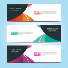 Vector abstract design web banner template. Web Design Elements - Header Design. Abstract geometric web banner template on grey background.Modern banner.