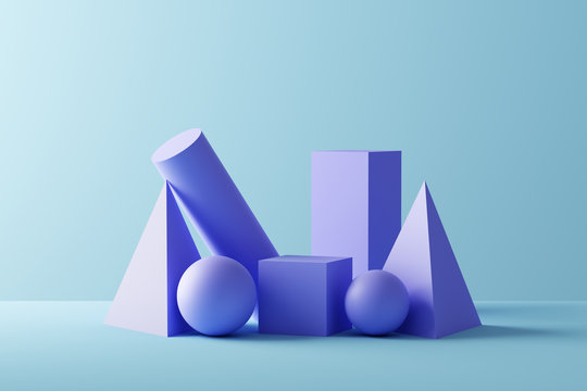 Geometric Shapes - 3D Rendering