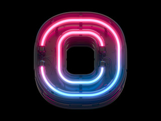 Ultraviolet neon futuristic font.