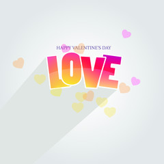 Happy Valentine's day background vector with hearts