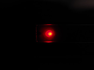 red led over black