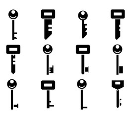 key icons vector illustration set