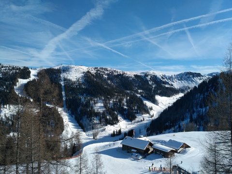 snowy valley in Austria