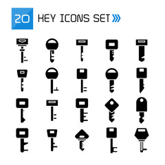 key icons vector illustration set