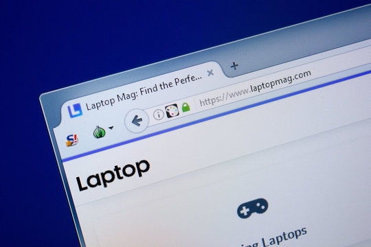 Ryazan, Russia - September 09, 2018: Homepage of Laptop Mag website on the display of PC, url - LaptopMag.com