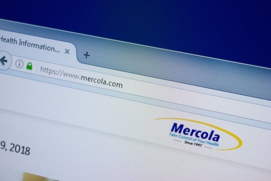 Ryazan, Russia - September 09, 2018: Homepage of Mercola website on the display of PC, url - Mercola.com