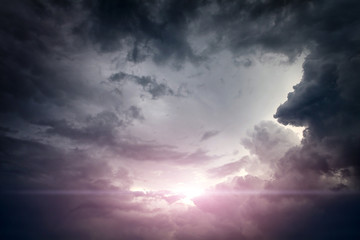 Fototapeta na wymiar Cloudscape with Ray of Light