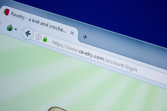 Ryazan, Russia - September 09, 2018: Homepage of Ravelry website on the display of PC, url - Ravelry.com