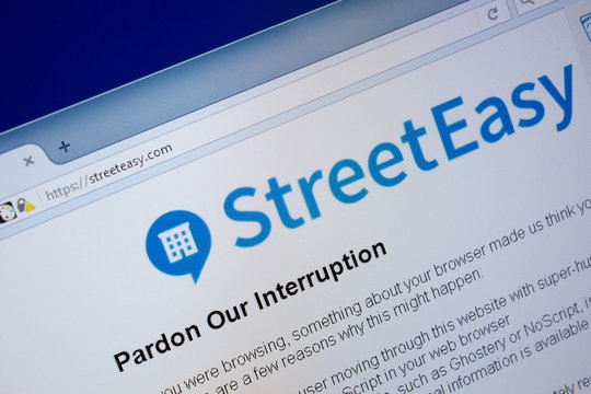 Ryazan, Russia - September 09, 2018: Homepage of Street Easy website on the display of PC, url - StreetEasy.com