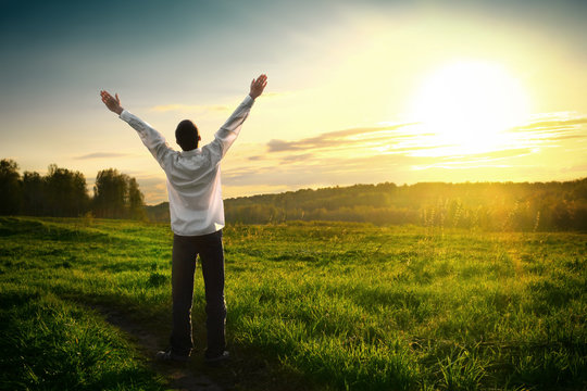Happy Young Man outdoor