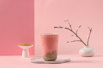 Summer drink, fresh jujube coffee drink