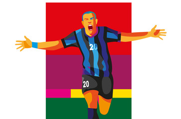 Soccer player isolated vector illustration