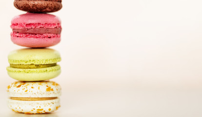 Macaroons stack,  pile of macaron  