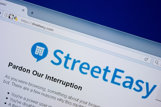 Ryazan, Russia - September 09, 2018: Homepage of Street Easy website on the display of PC, url - StreetEasy.com