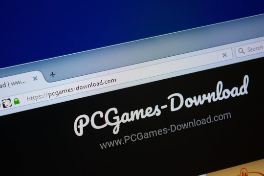 Ryazan, Russia - September 09, 2018: Homepage of Pc Games- Download website on the display of PC, url - PcGames-Download.com