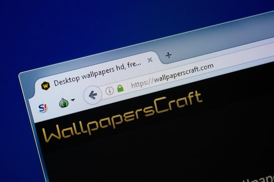 Ryazan, Russia - September 09, 2018: Homepage of Wallpapers Craft website on the display of PC, url - WallpapersCraft.com