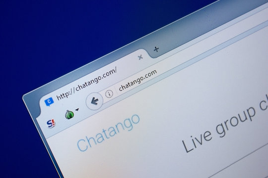 Ryazan, Russia - September 09, 2018: Homepage of Chatango website on the display of PC, url - Chatango.com