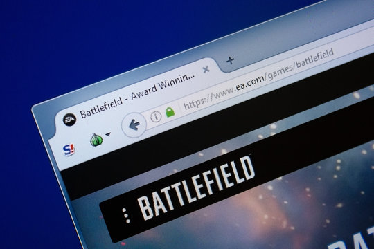 Ryazan, Russia - September 09, 2018: Homepage of Ea website on the display of PC, url - Ea.com