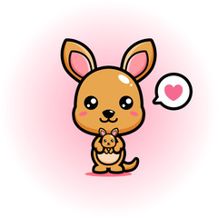 cute kangaroo vector design