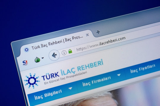 Ryazan, Russia - September 09, 2018: Homepage of Ilac Rehberi website on the display of PC, url - IlacRehberi.com
