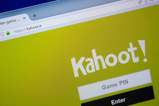 Ryazan, Russia - September 09, 2018: Homepage of Kahoot website on the display of PC, url - Kahoot.it