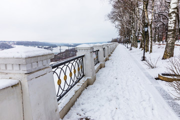 Obraz premium The fence of the Central Park in Kaluga, Russia