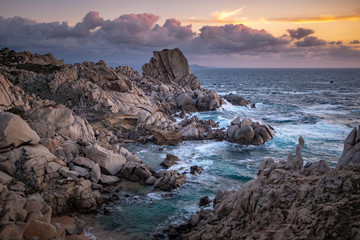 rocks and sea at Capo Testa in Sardinia