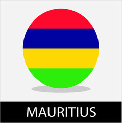  mauritius state flag icon with a white background