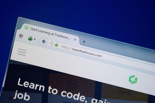 Ryazan, Russia - September 09, 2018: Homepage of Team Tree House website on the display of PC, url - TeamTreeHouse.com