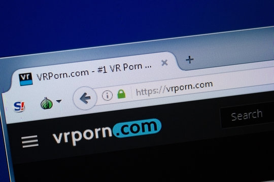 Ryazan, Russia - September 09, 2018: Homepage of Vr Porn website on the display of PC, url - VrPorn.com