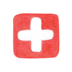 Obraz premium Watercolor pencils hand drawn illustration isolated on white background.