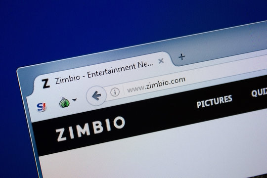 Ryazan, Russia - September 09, 2018: Homepage of Zimbio website on the display of PC, url - Zimbio.com