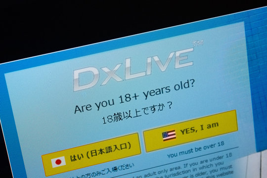 Ryazan, Russia - August 26, 2018: Homepage of Dx Live website on the display of PC. Url - DxLive.com