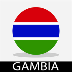 gambia flag icon with a white background
