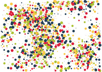 Festive color round confetti background. Abstract frame confetti texture for holiday, postcard, poster, website, carnivals, birthday and children's parties. Cover confetti mock-up. Wedding card layout