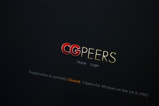 Ryazan, Russia - August 26, 2018: Homepage of CG Peers website on the display of PC. Url - CGPeers.com