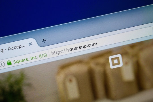 Ryazan, Russia - August 26, 2018: Homepage of Square Up website on the display of PC. Url - SquareUp.com