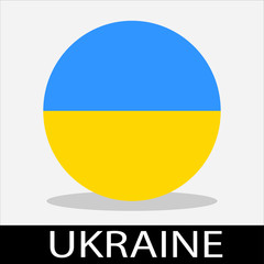  Ukrainian country flag icon with white background