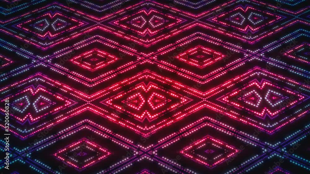 Poster abstract digital led lights technology animation/ 4k animation of an abstract design background with