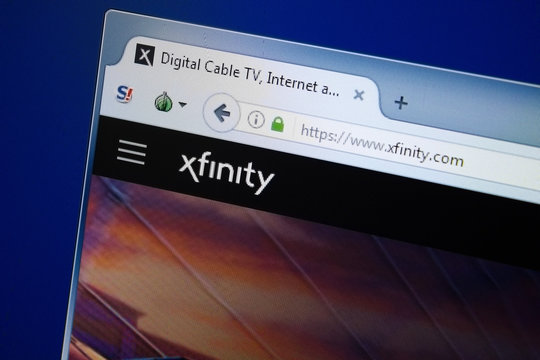 Ryazan, Russia - August 26, 2018: Homepage of Xfinity website on the display of PC. Url - Xfinity.com
