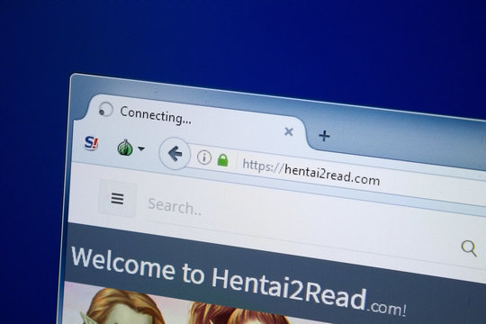 Ryazan, Russia - August 26, 2018: Homepage of Hentai 2 Read website on the display of PC. Url - Hentai2Read.com
