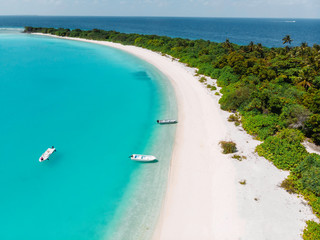 Tropical island aerial photo
