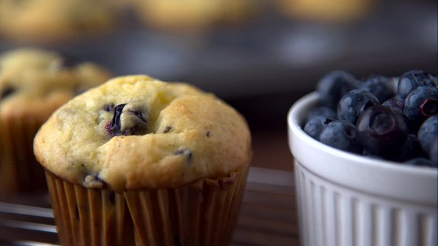 home made blueberry muffin image