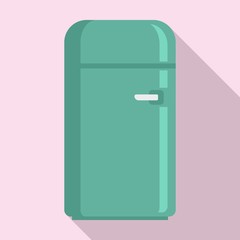 Old fridge icon. Flat illustration of old fridge vector icon for web design